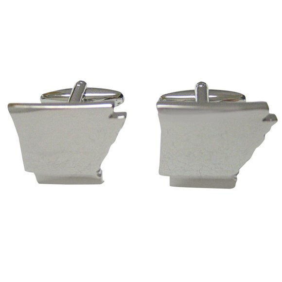 Arkansas State Map Shape Cufflinks - Picture 1 of 2